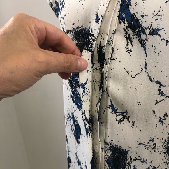 Just Female White Blue Marble Dress Size XS - Picture 7 of 12